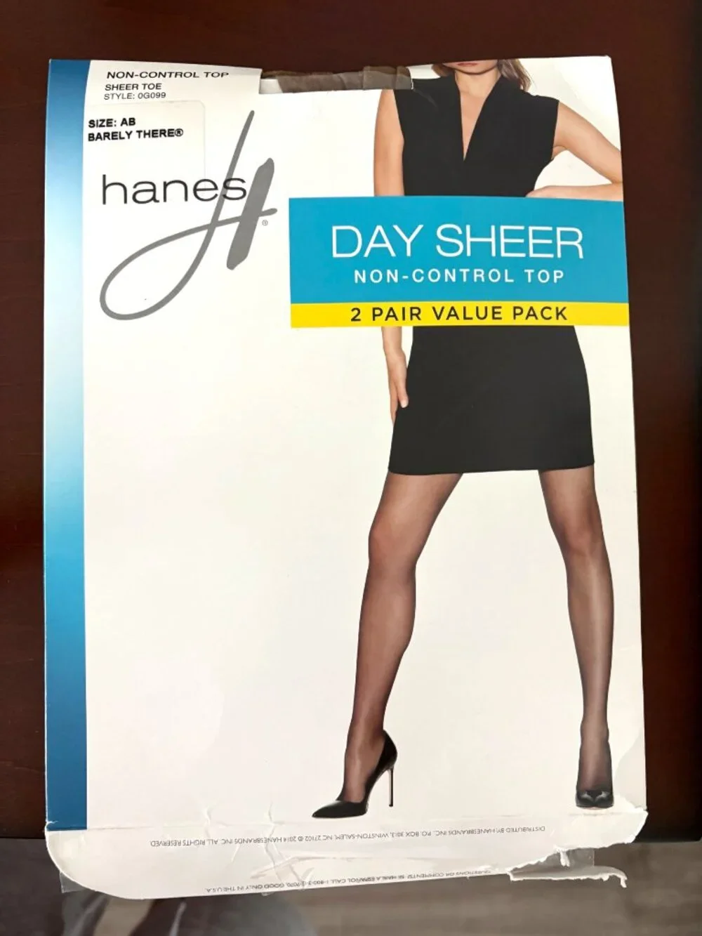 Hanes Day Sheer Two Pack of Value Pack Pantyhose - Barely There & Barely Black.